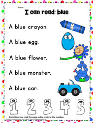 Sight Word to Read - blue